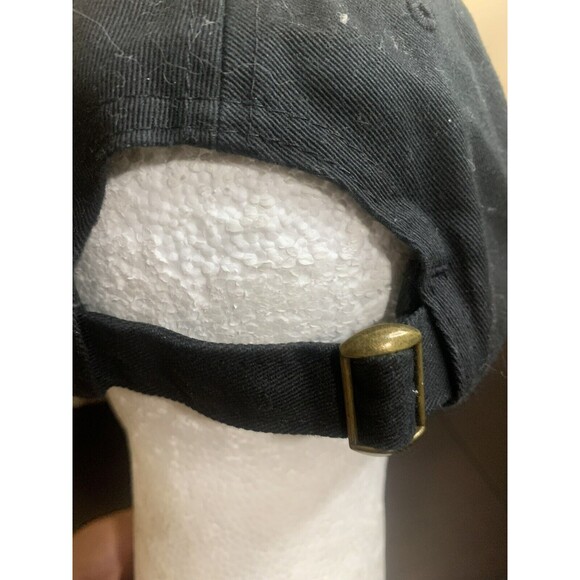 INVEST Strap Back Dad Hat Adjustable Cap Black - Picture 4 of 7